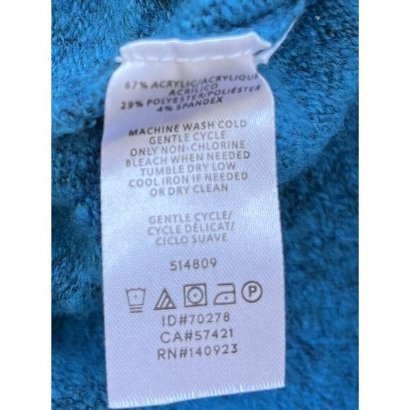 Loft S Blue Cowl Neck Fuzzy Sweater - Picture 6 of 6